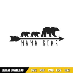 mama of baby bear arrow svg