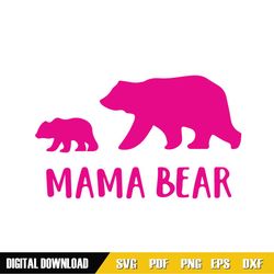 mama bear pink mother day svg