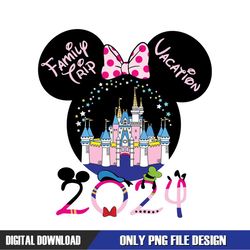 Disney Castle Family Trip Vacation 2024 PNG