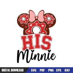 His Minnie Mouse Donut Head SVG