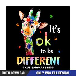 Autism Giraffe Puzzle Its Ok To Be Different PNG