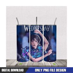 wednesday addams 20oz skinny tumbler png