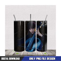 wednesday violin design 20oz tumbler png