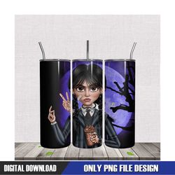 thing wednesday chibi design 20oz tumbler png