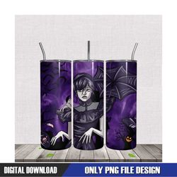 wednesday tumbler sublimation halloween design png