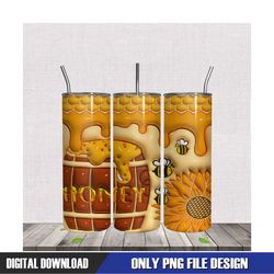 honey bee 20oz tumbler design idea png