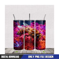 yellow bumblebee 20oz tumbler insect design png