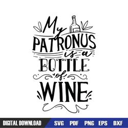 my patronus is a bottle of wine svg