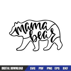 mama bear silhouette vector svg