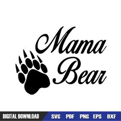 mama bear paw print svg