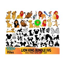 100 Lion King Bundle Svg, Lion King Svg, Simba Svg, Hakuna Svg