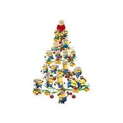 minions christmas tree svg, cartoon svg, minions svg, christmas tree svg, merry christmas svg, famous cartoon character