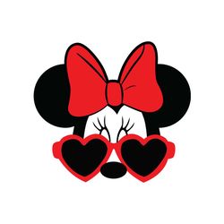 Minnie Mouse With Glasses SVG, Disney Minnie Mouse SVG, Disney SVG, Disney Characters SVG, Cartoon, Movie Silhouette