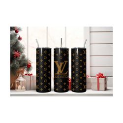 LV Tumblers 20oz, LV Tumbler, Fashion Tumbler, Tumbler Gift, Brown Lv Tumbler, Svg