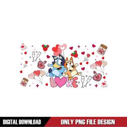 Bluey Bingo Valentine Day Love PNG