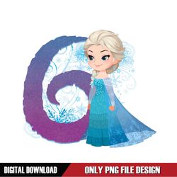 Disney Frozen Elsa Happy 6th Birthday PNG