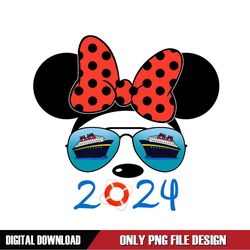Minnie Disney Cruise Ship Glasses 2024 PNG