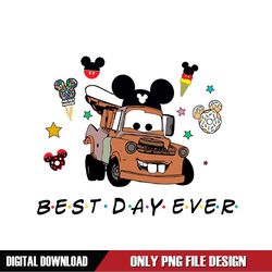 Mickey Ears Cars Mater Best Day Ever PNG