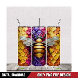 rainbow bee nest middle tumbler png
