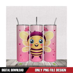 cute bee yellow wings 20oz tumbler png