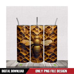 flower blossom nest golden bee tumbler png