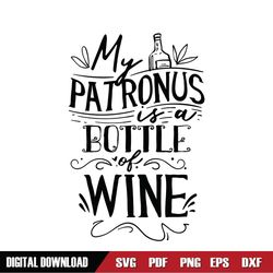 my patronus is a bottle of wine svg