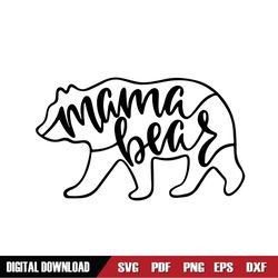 mama bear silhouette vector svg