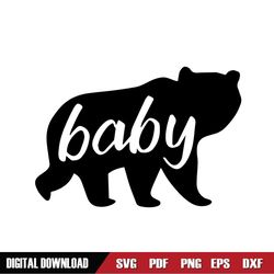 baby bear mother day svg