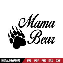 mama bear paw print svg