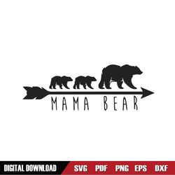 mama of baby bear arrow svg