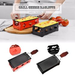 grill cheese raclette set non-stick griller mini bbq cheese board baked cheese oven iron swiss cheese melter pan tray