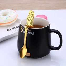 elegant mermaid design coffee spoon - 304 stainless steel hanging teaspoon for sugar, moka, ice cream, and tea by upors