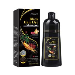 100ml natural herbal hair dye shampoo 3 in 1 hair color shampoo for gary hair dark brown black and women men grey covera