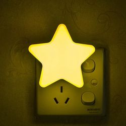 led night lights eu plug star night lamp light sensor light home decoration bedroom baby room living room corridor weddi