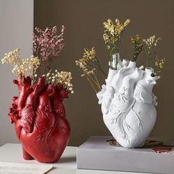 heart vase vases for flowers creative heart-shaped sculpture customized vase heart-shaped art resin vase desktop home de