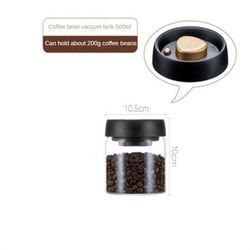 "moisture-proof kitchen container: household glass coffee storage jar"
