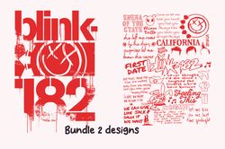 bundle 2 file vintage blink 182 the world tour 2023-2024 2sides, blink 182 rock n' roll, rock n' roll png