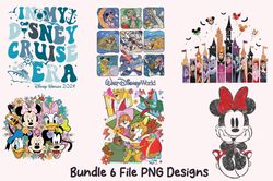 bundle 6 file in my disney cruise era 2024, disney characters group, disney villains , disneyland spring family trip png