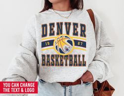 denver nugget, vintage denver nugget sweatshirt t-shirt, nuggets sweater, nuggets t-shirt, basketball fan shirt, retro d