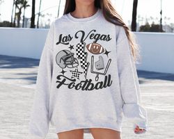 retro las vegas football crewneck sweatshirt t-shirt, vintage style las vegas football shirt, las vegas fans gift