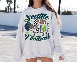 retro seattle football crewneck sweatshirt t-shirt, seahawk sweatshirt, vintage seattle football crewneck sweatshirt, se