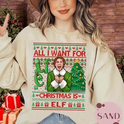 buddy elf christmas movie sweatshirt, ugly christmas sweater, elf christmas shirt, elf christmas, elf omg santa i know h