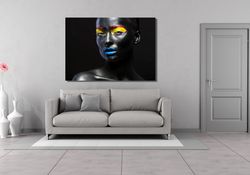 african woman wall art,abstract black canvas wall art prints,prints wall art,abstract prints, african american home deco
