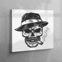 canvas art, canvas decor, canvas gift, skull man, modern canvas, skull printed, loft canvas canvas, abstract printed,