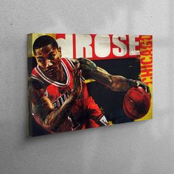 canvas art, canvas print, wall art canvas, derrick rose canvas, motivation canvas print, sport printed, basketball 3d ca