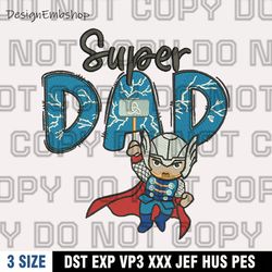 thor dad embroidery design,hot movie fathers day design, funny father's day design, instant download