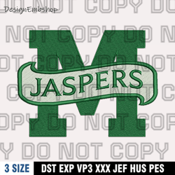 manhattan jaspers logo embroidery design ,logo embroidery, embroidery file, sport embroidery, ncaa embroidery