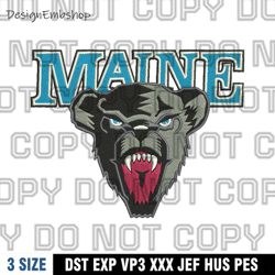 maine black bears logos embroidery design ,logo embroidery, embroidery file, sport embroidery, ncaa embroidery