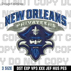 new orleans privateers logo embroidery design ,logo embroidery, embroidery file, sport embroidery, ncaa embroidery