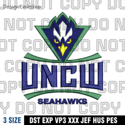 nc-wilmington seahawks logos embroidery design,logo embroidery, embroidery file, sport embroidery, ncaa embroidery